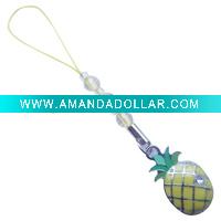 Wholesale Promotion Pineapple Bead Yellow Mobile Phone Pendant