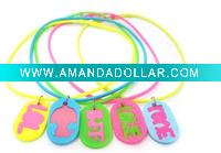 Wholesale cute shapes silicone necklace could for child