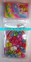 Wholesale fashion plastic bead elastic hairband for kids