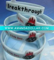 Wholesale ShapedDebossed Glow in the Dark Silicone Bracelet