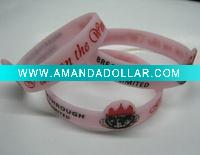 Wholesale Debossed Glow in the Dark Silicone Bracelet