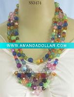 colorful beaded long necklace