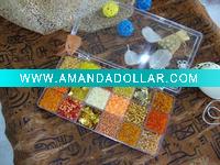 Wholesale Plush jewelry making kit with 18 compartment