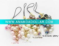 Wholesale Pearl pendant of mobile phone strap, color could be optional