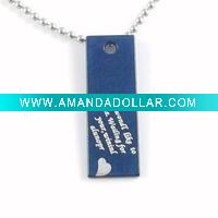 Wholesale 2012 hot sale blue metal necklace