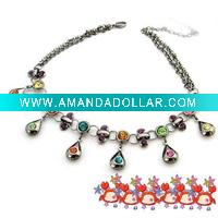 2011 Silver Rhinestone Beads Necklace