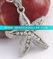 Wholesale Fashionable design of sparkling rhinestone seastar/starfish charms