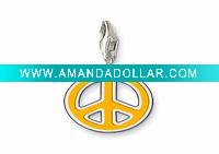 Wholesale Fashion Yellow Peace Charms