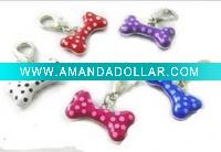 Wholesale Dot enamel bone charm, pet supplies , WONPET
