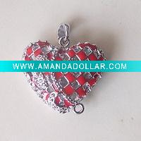 Metal heart charm