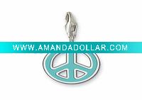 Wholesale Fashion Blue Peace Charms