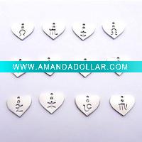 Wholesale Cute metal zodiac charms