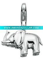 Wholesale C101 ELEPHANT SILVER CHARMS
