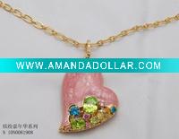 Wholesale Fashion charm with pink crystals