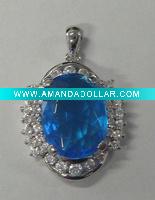 Wholesale Fancy Royal Blue CZ Charms in 925 Sterling Silver