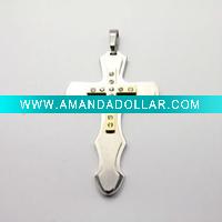 Wholesale Fashion cross design lucky charm pendant