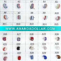 Wholesale Resin Crystal pave beads with rhinestone European style rondelle shape 10*14mm assort color