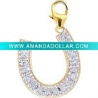 Wholesale charm pendant diamond jewelry fashion letter charm