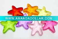 Wholesale Acrylic Starfish Charms Assorted Colors!! loose beads acrylic!!