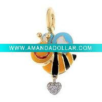 Wholesale C610 enamel clip on clasp charm