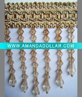 Wholesale kintted bead curtain tassel fringe