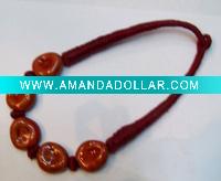 bold thread beads necklace