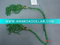 Wholesale Handmade tassel green hanging decoration with acrylic beads