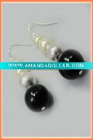 Wholesale Charm Earring with pearl & acrylic bead