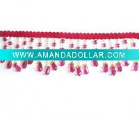 Wholesale Fashion Wave-like Beaded Tassel Fringe