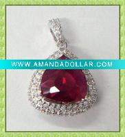 Wholesale Romantic Interlocked Hearts CZ Charms in 925 Sterling Silver
