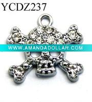 Wholesale YCDZ237 Skeleton Charms with Crystals
