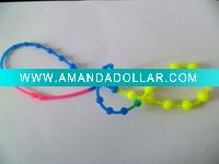 Wholesale 2011 silicone colorful bead necklaces