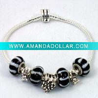 Wholesale Brand bracelet with beads and charms