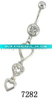 Wholesale belly button ring with heart shape charms