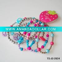FASHION ASSORTED BEADED STRETCH BRACELETS SET