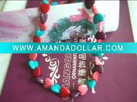 Wholesale 2011 fashion kids heart beaded necklace
