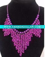 Wholesale wooden beads handmade beaded necklace