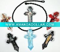 Wholesale Assorted colored glass heart pendant necklaces