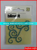 Custom designed rhinestone sticker