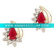 Wholesale 2011 red fashion 925 silver earring(e6024)