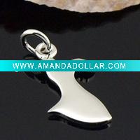 Wholesale silver dress charm