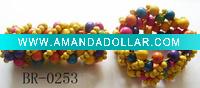 colorful wood beads bracelet