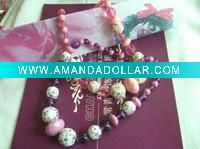 Wholesale 2011 fashion kids AB color beaded necklace
