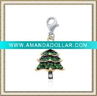 Wholesale 14K Two-Tone Gold Christmas Tree Charm