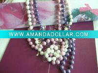 Wholesale 2011 fashion kids AB color beaded necklace