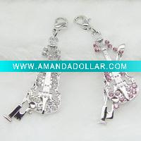Wholesale fashion alloy guitar charm (8547)