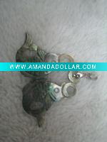 Wholesale fashion red double fish shell charms