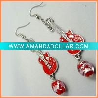 Wholesale Featured Guitar Earring Dangle A Oval Bead newest jewelry