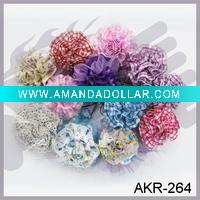 Wholesale beautiful fabric flower charm
