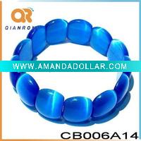 Unclouded Azure Crystal Bead Bangles Bracelet